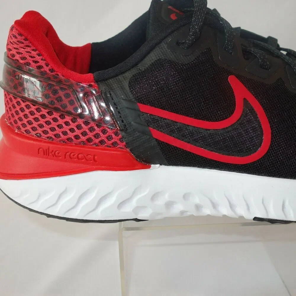 New Nike Men's 10 Legend React 3 Black/University Red Running Shoes CK2563-005
